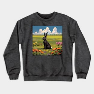 Black Bunny Crewneck Sweatshirt